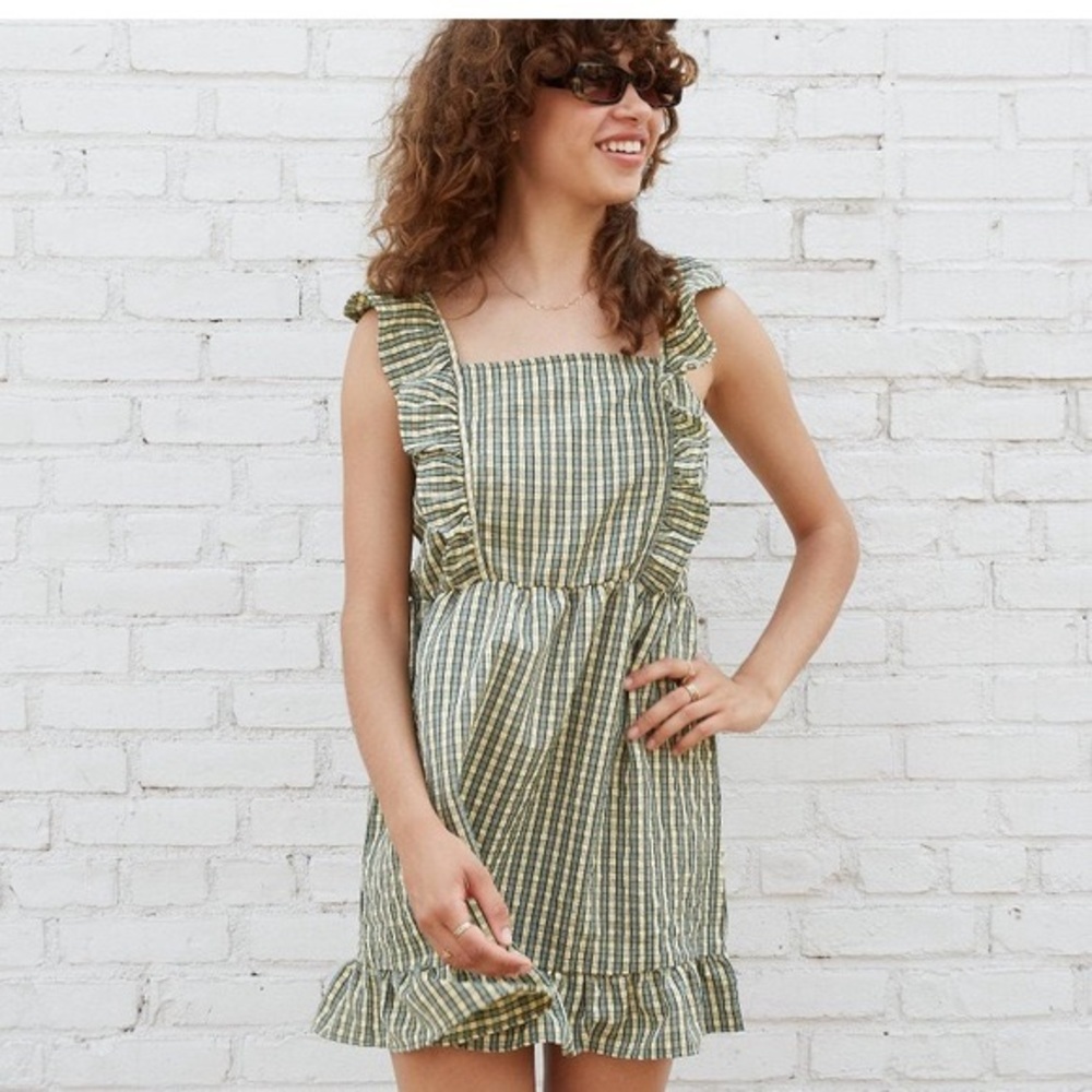 Wild Fable green and yellow plaid dress